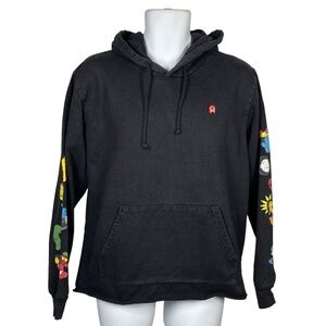 Owsla Skrillex Hoodie Sweatshirt Mens Size M Printed Graphic Sleeves Pullover